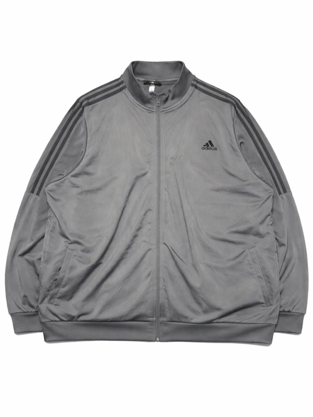 adidas Men's Gray Full-Zip Athletic Track Jacket 5XL